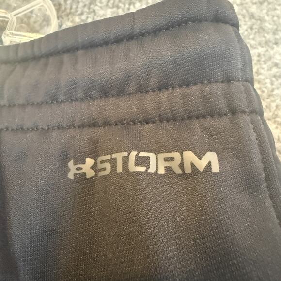 Under Armour Pants Mens XXL Black Jogger Sweatpants Storm Fleece Stretch - Picture 9 of 10
